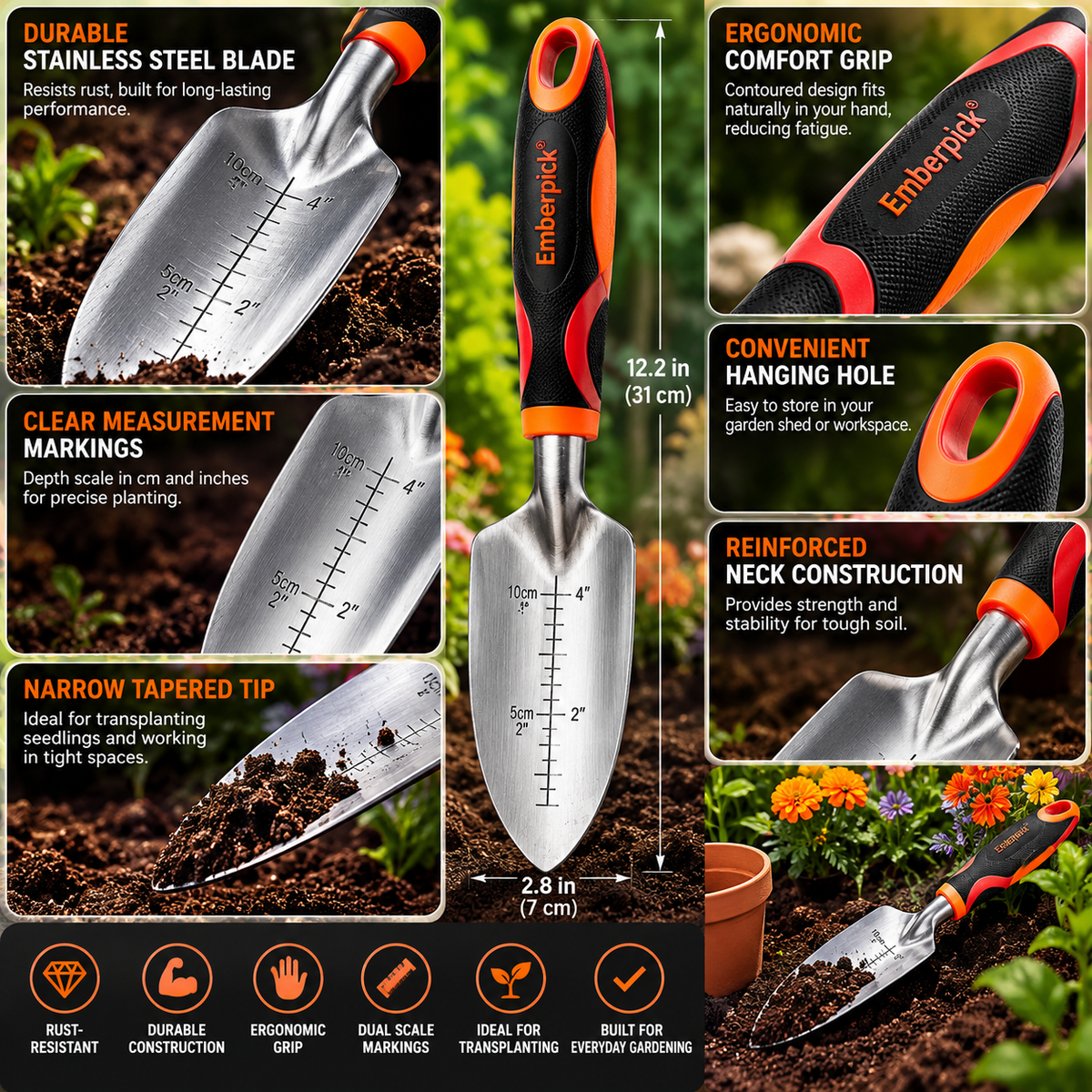 Emberpick® GroundCraft Transplanting Trowel