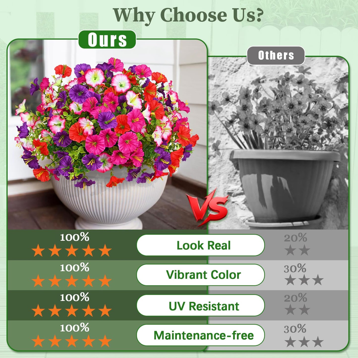 💥Last Day50% OFF💥UV Resistant Artificial Petunias Flowers
