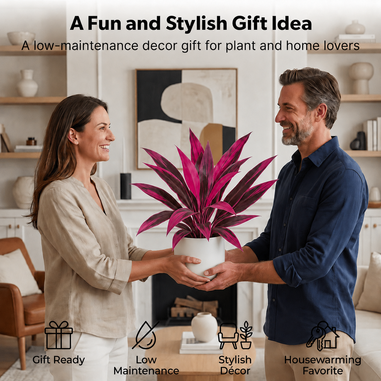 🎁  Last Day 50% OFF - Artificial Boston Fern & Dragon's Blood Tree Plants