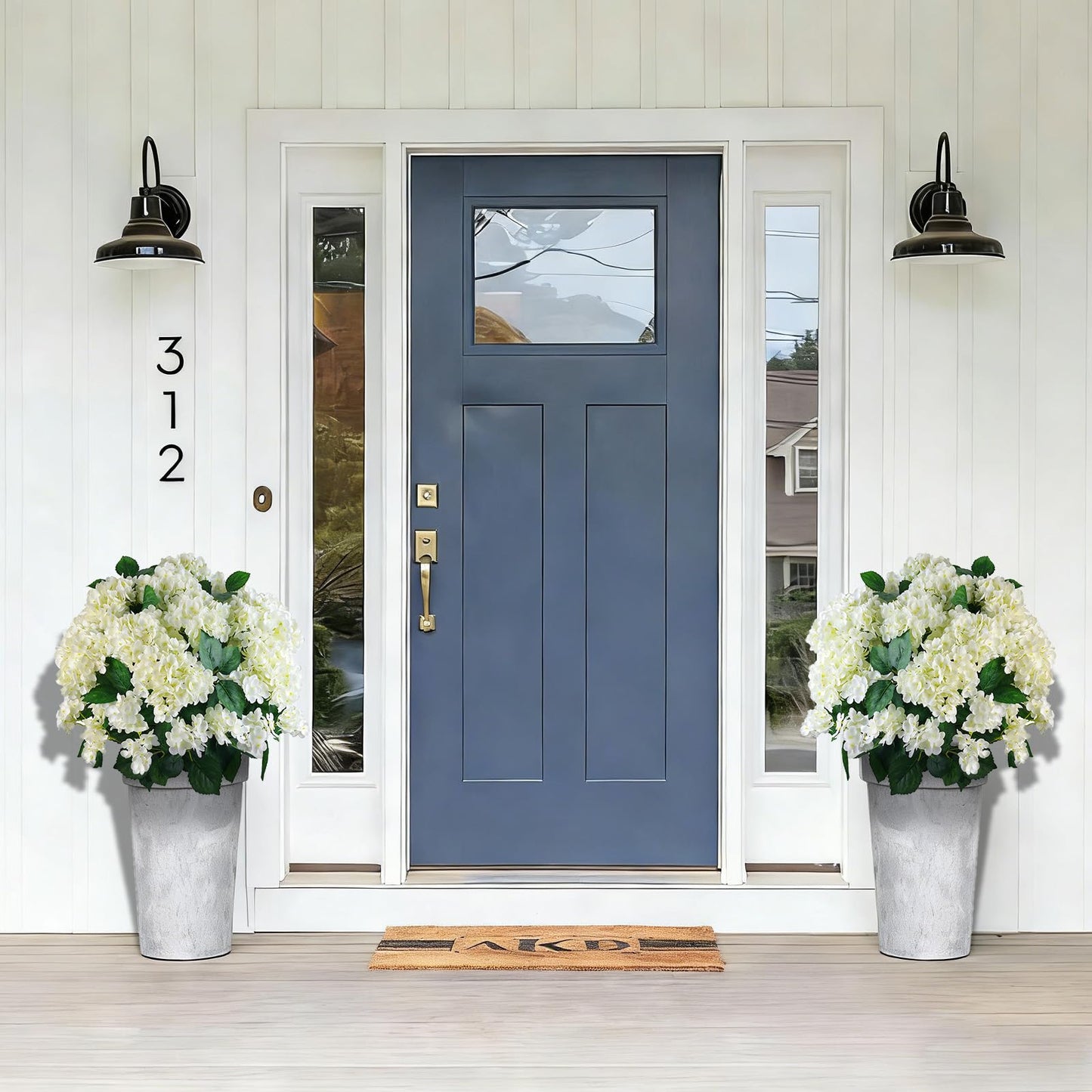 🔥Last Day 50% OFF🔥Artificial Outdoor Hydrangea Flowers - UV resistant, Waterproof, Windproof